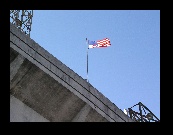 This flag on the Cotton Bowl was gleaming bright in the sun shine